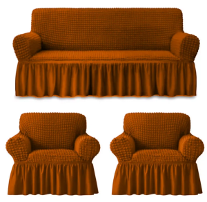 Cubre Sillon Algodón Turco 3+1+1 Polatti Color Coral