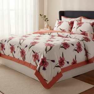 Sábanas Queen Flores Rosa - 2 Plazas de Algodón Turco 100% Premium – 480 Hilos